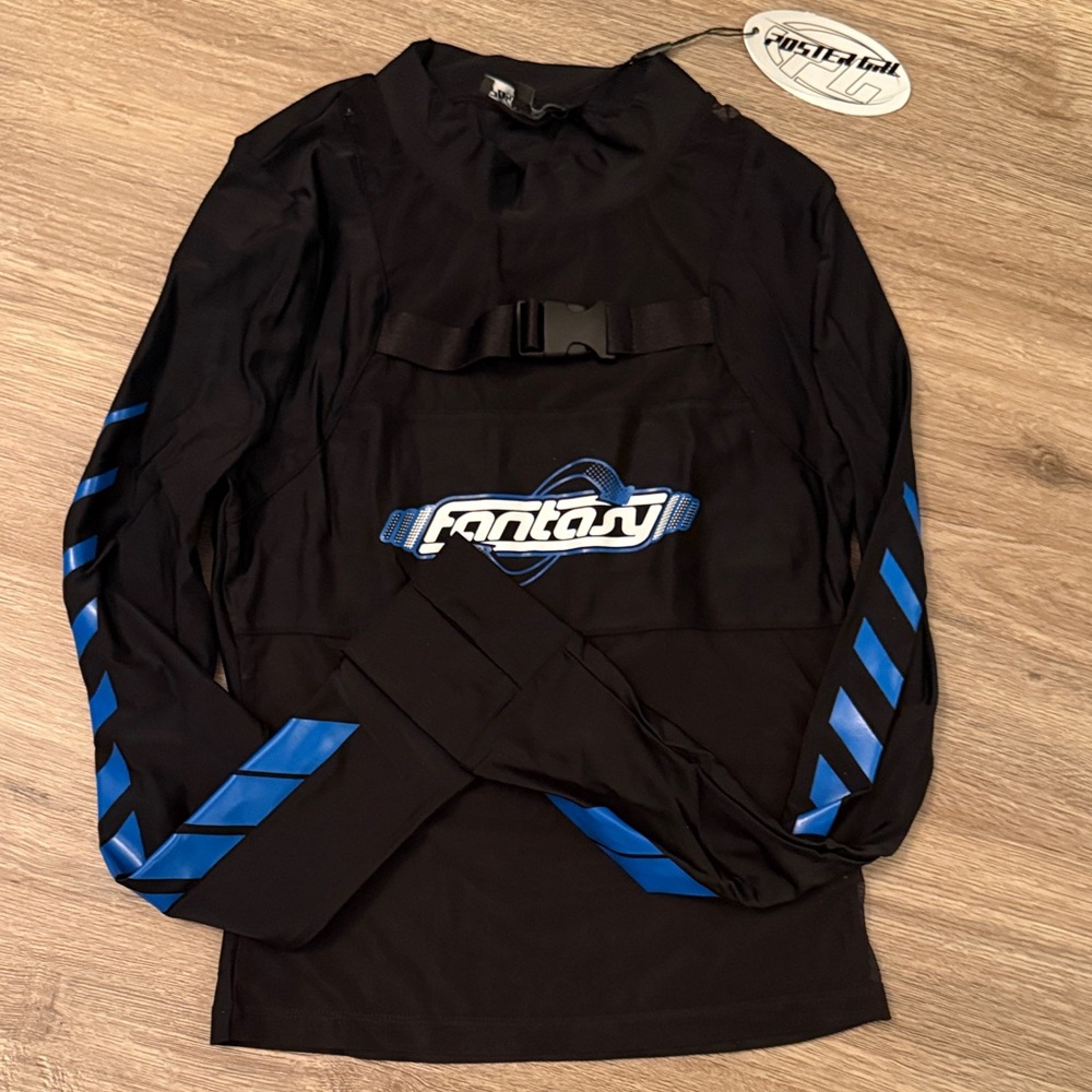 POSTER GIRL Black and Blue Long Sleeve Tee